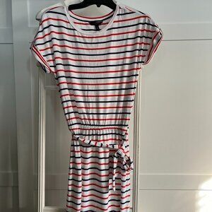 EUC BANANA REPUBLIC red/ white/ blue classic striped casual (SP)
